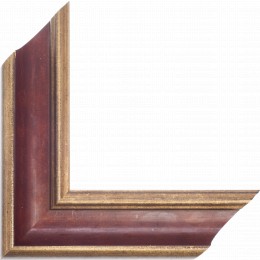 Red/gold schilderijlijst van de serie PALLADIO COLOR in de kleur bruin