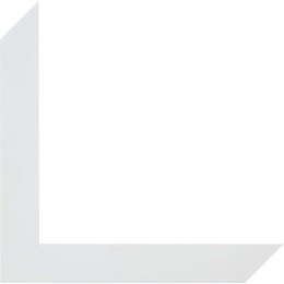 Mat wit 30 x 15 schilderijlijst van de serie PLANO in de kleur wit