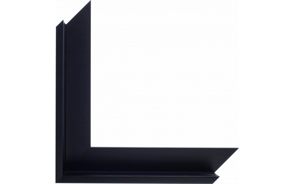 Mat zwart baklijst 40 mm schilderijlijst van de serie STUDIO FLOATER in de kleur zwart