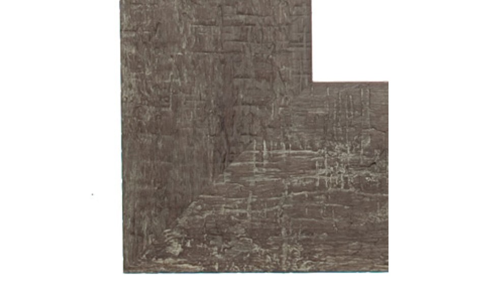 Marron schilderijlijst van de serie STEIGERHOUT in de kleur grijs
