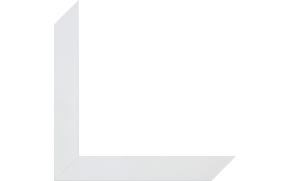 Mat wit 30 x 15 schilderijlijst van de serie PLANO in de kleur wit